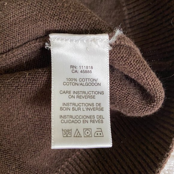 Brown dressy t-shirt with pink argyle pattern - Picture 5 of 6